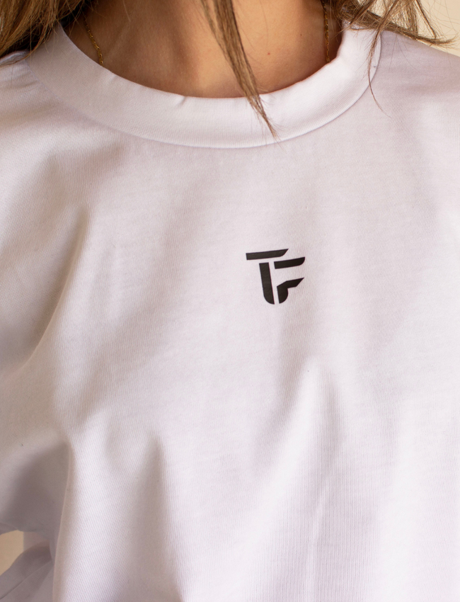 304 Womens TOF Core Logo White Oversized T-Shirt