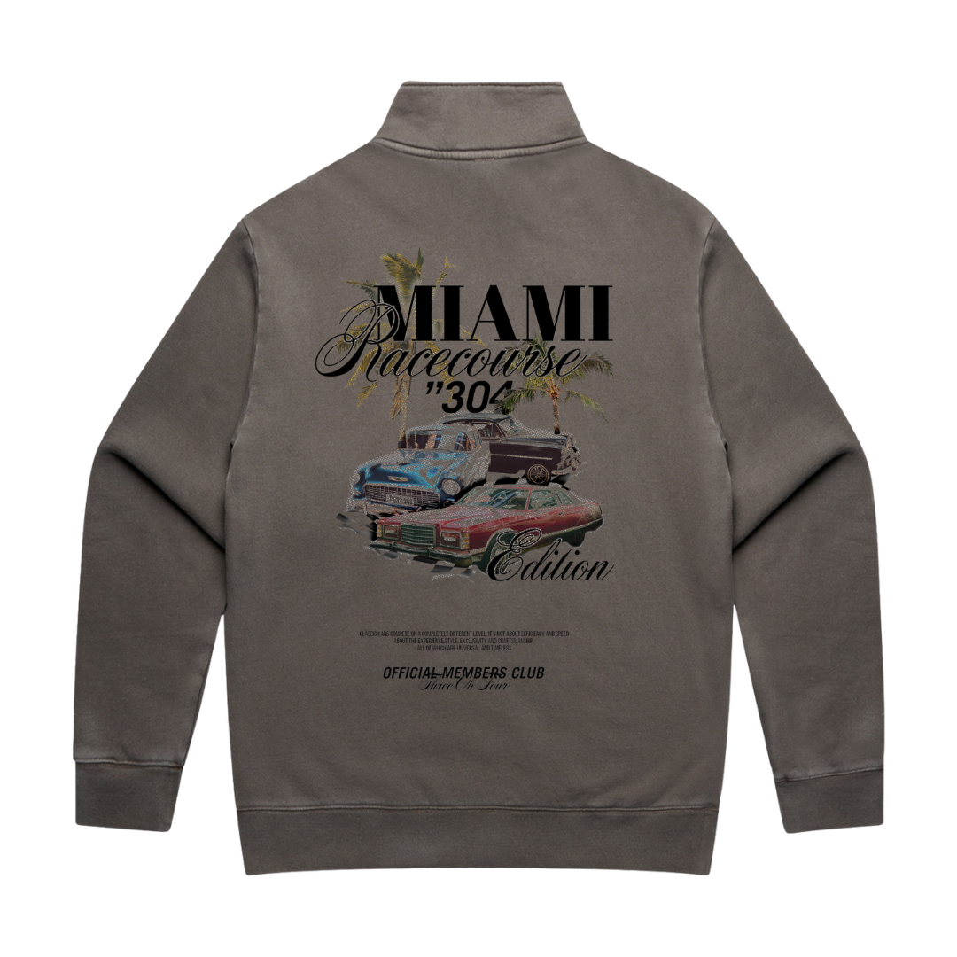 Miami Half Zip Faded Grey
