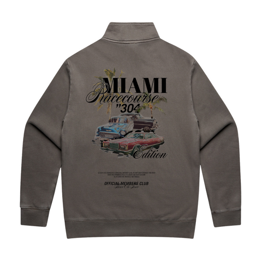Miami Half Zip Faded Grey