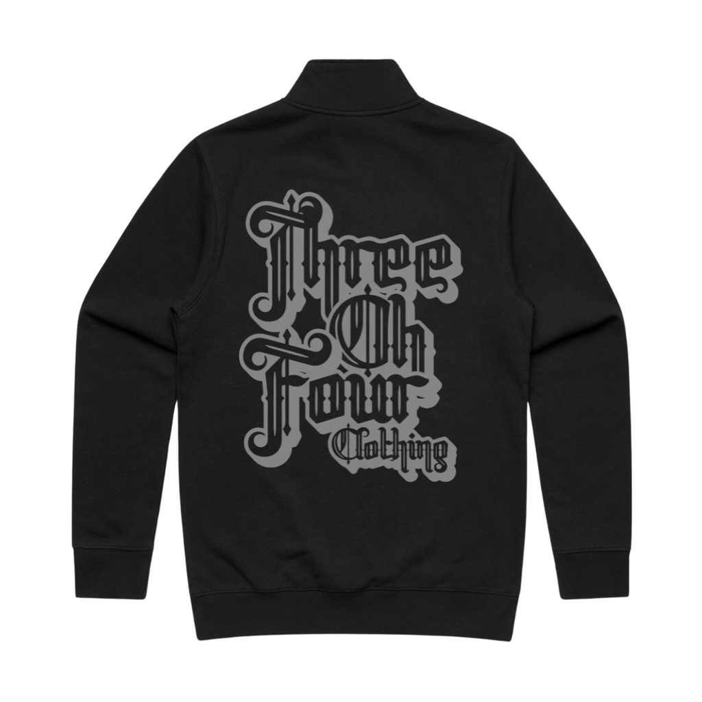 304 Vintage Half Zip Black