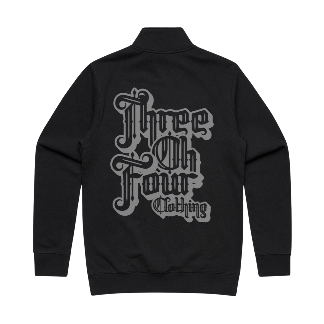 304 Vintage Half Zip Black