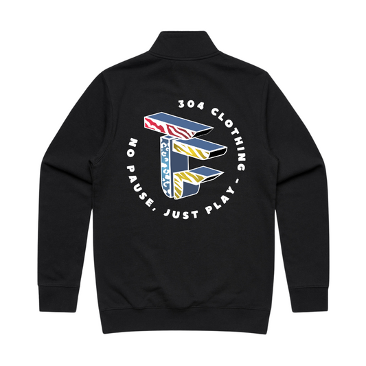 TOF Animal Style Half Zip Black