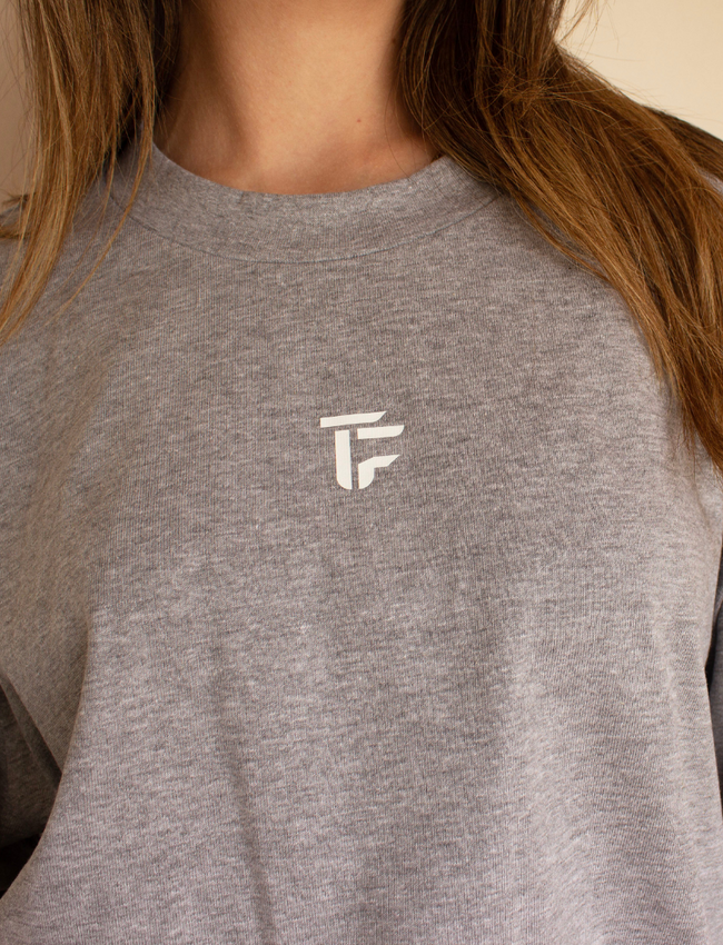 304 Womens TOF Core Logo Grey Oversized T-Shirt
