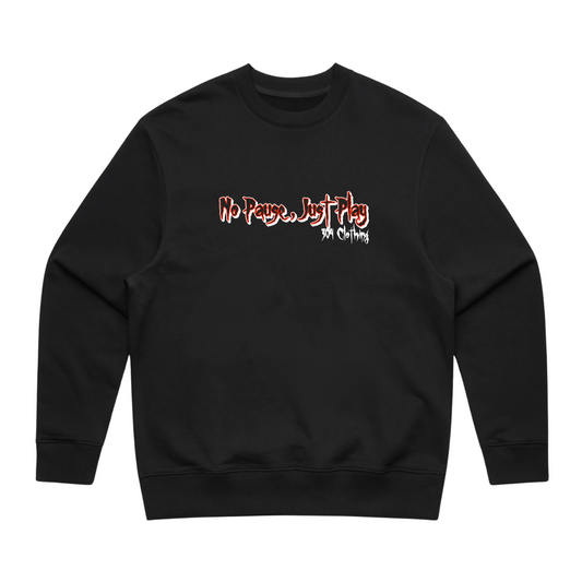 No Pause, Just Play Graffiti Heavy Sweater Black
