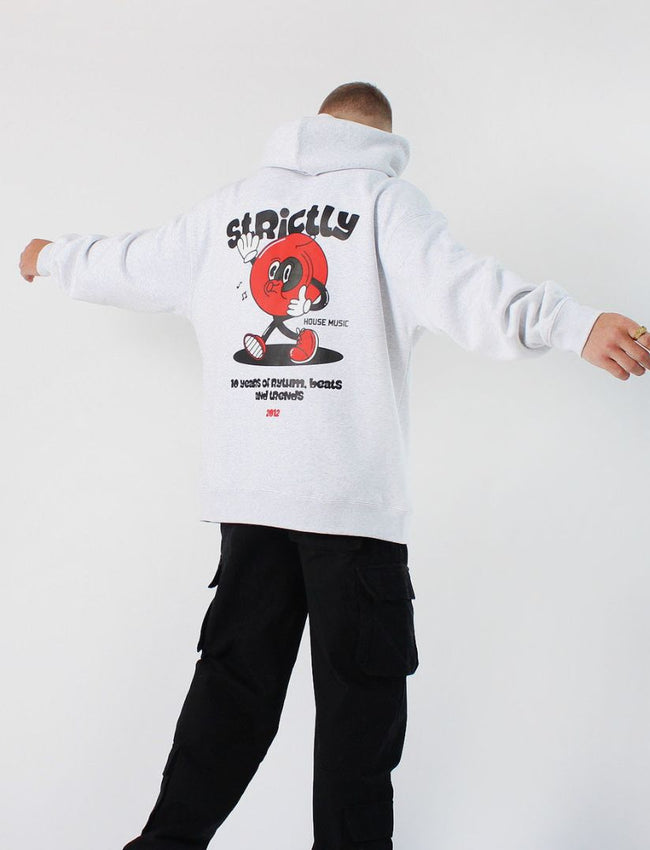 304 Mens Strictly House Music Hoodie Ash Grey