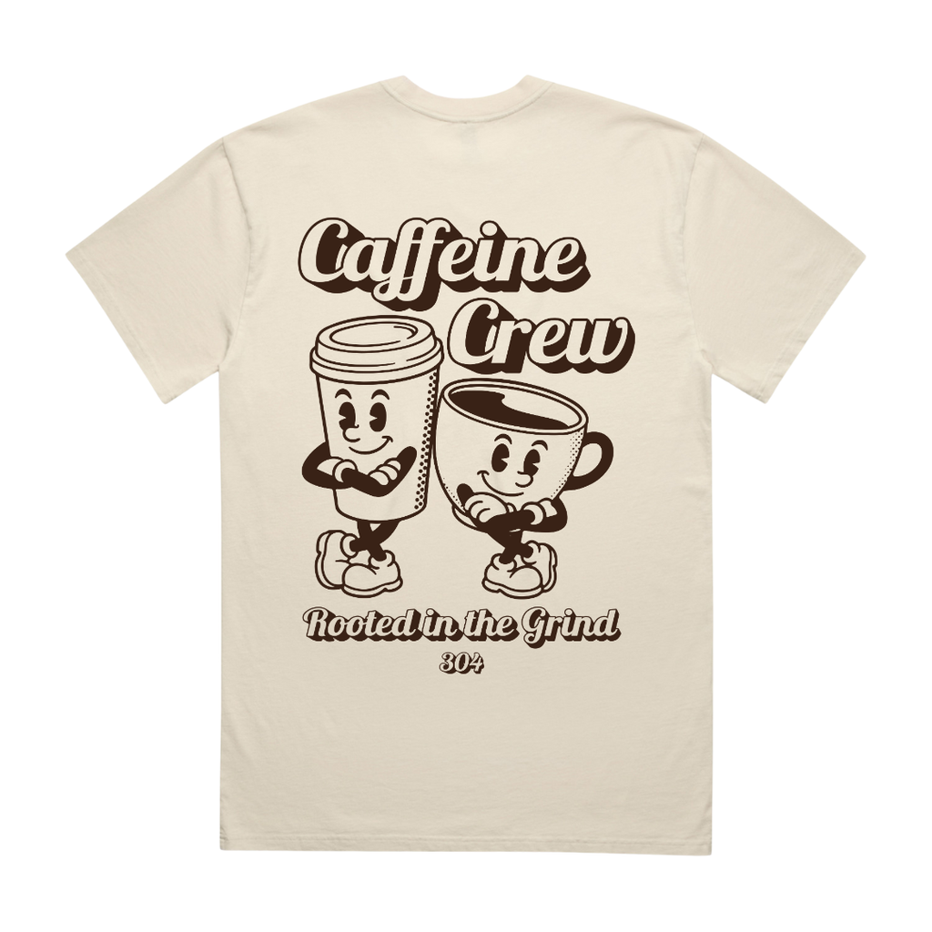 Caffeine Crew 3.0 Heavy Faded T-Shirt Ecru