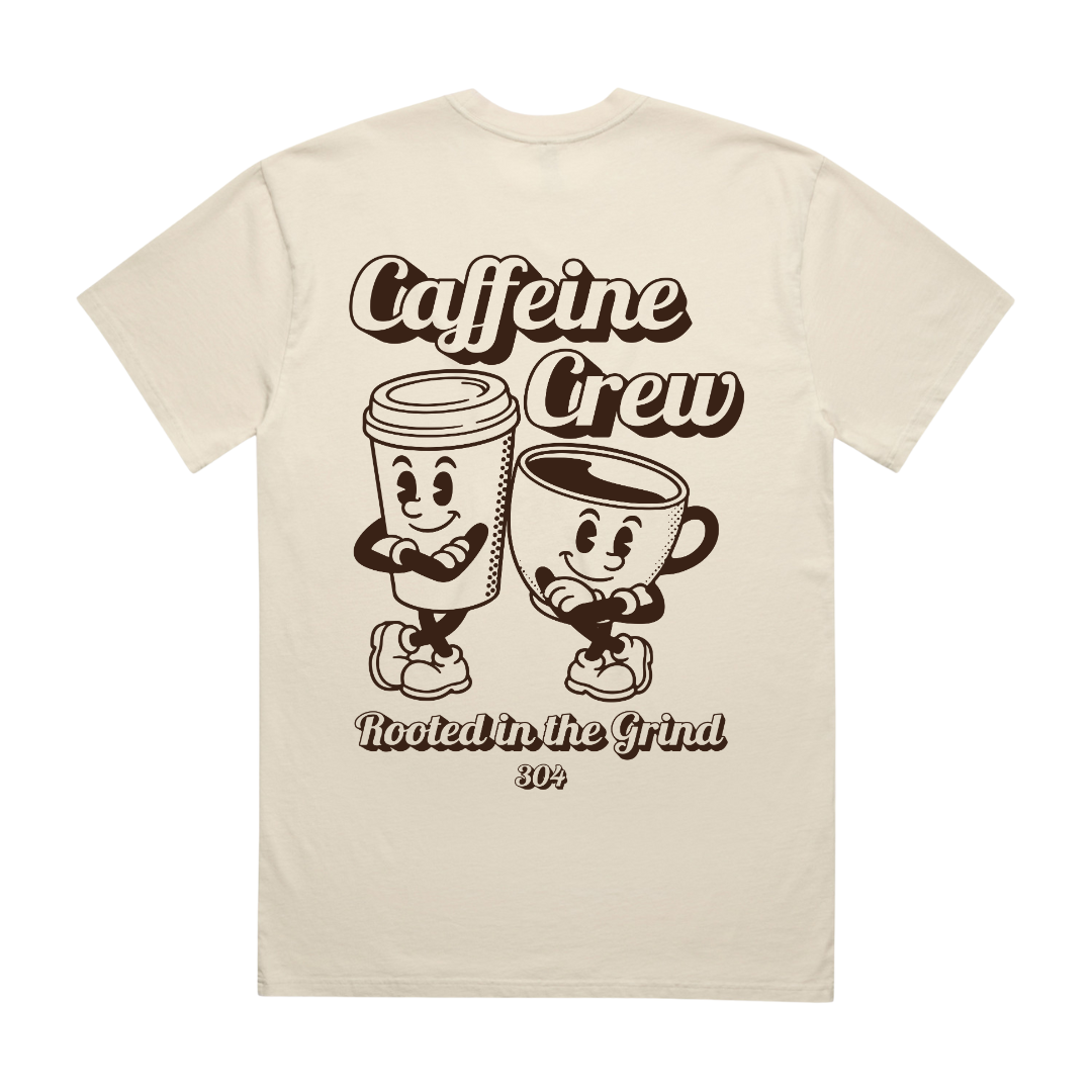 Caffeine Crew 3.0 Heavy Faded T-Shirt Ecru
