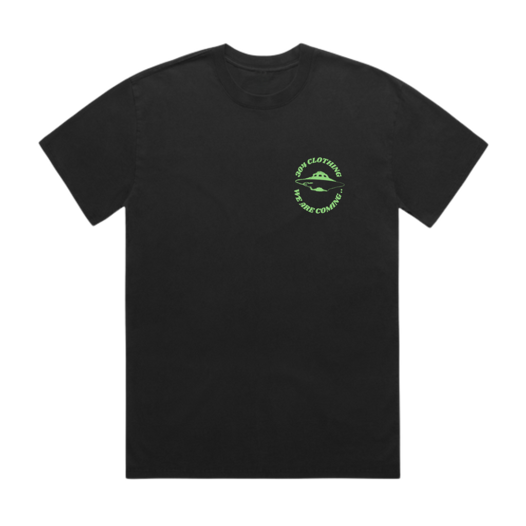 UFO Heavy Faded T-Shirt Black