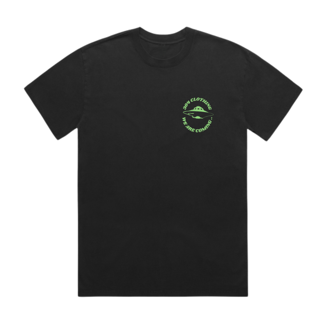 UFO Heavy Faded T-Shirt Black