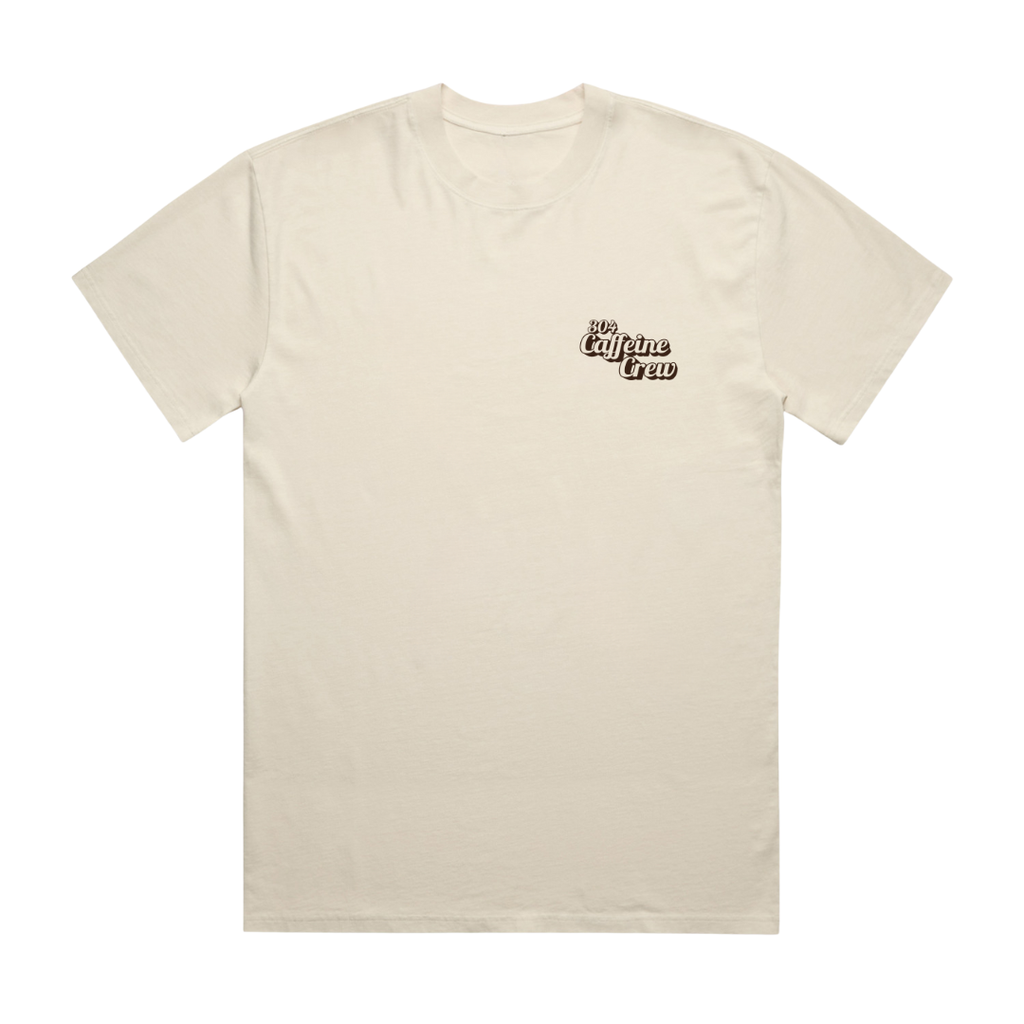 Caffeine Crew 3.0 Heavy Faded T-Shirt Ecru