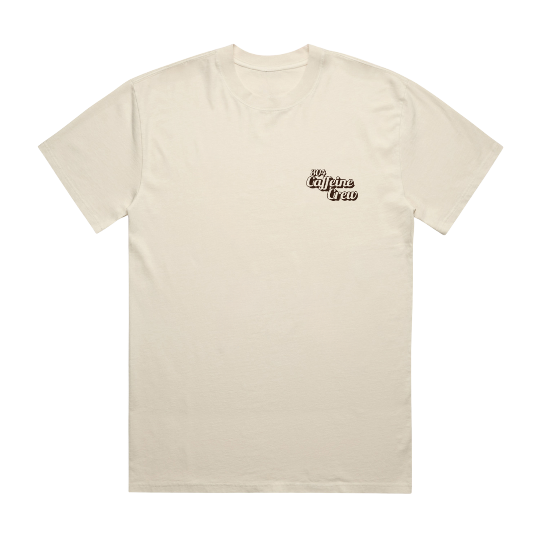 Caffeine Crew 3.0 Heavy Faded T-Shirt Ecru