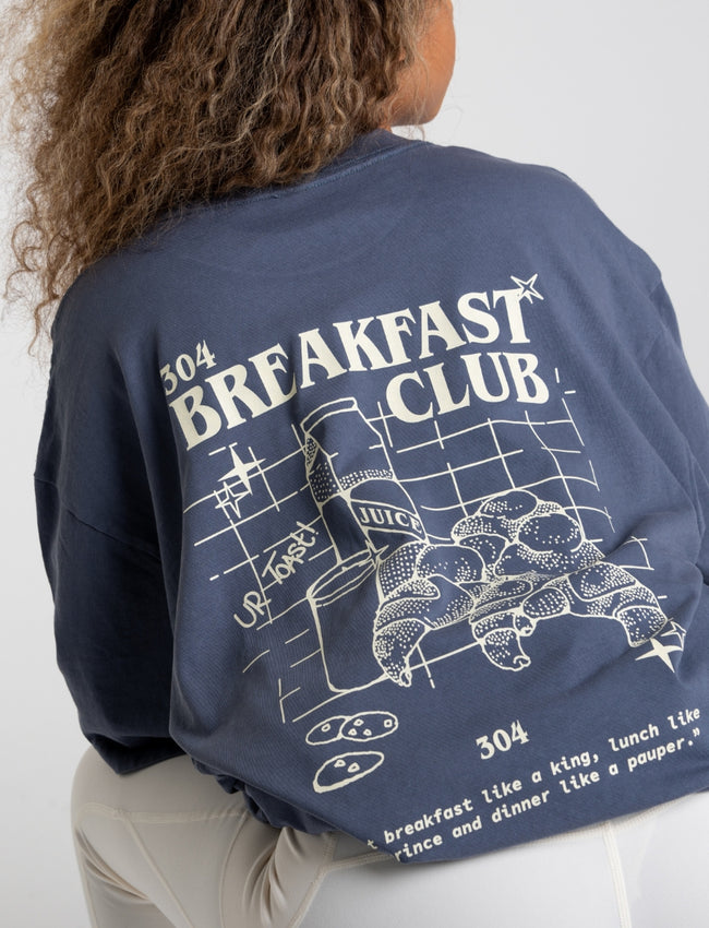 304 Womens Breakfast Club Oversized Indigo T-Shirt