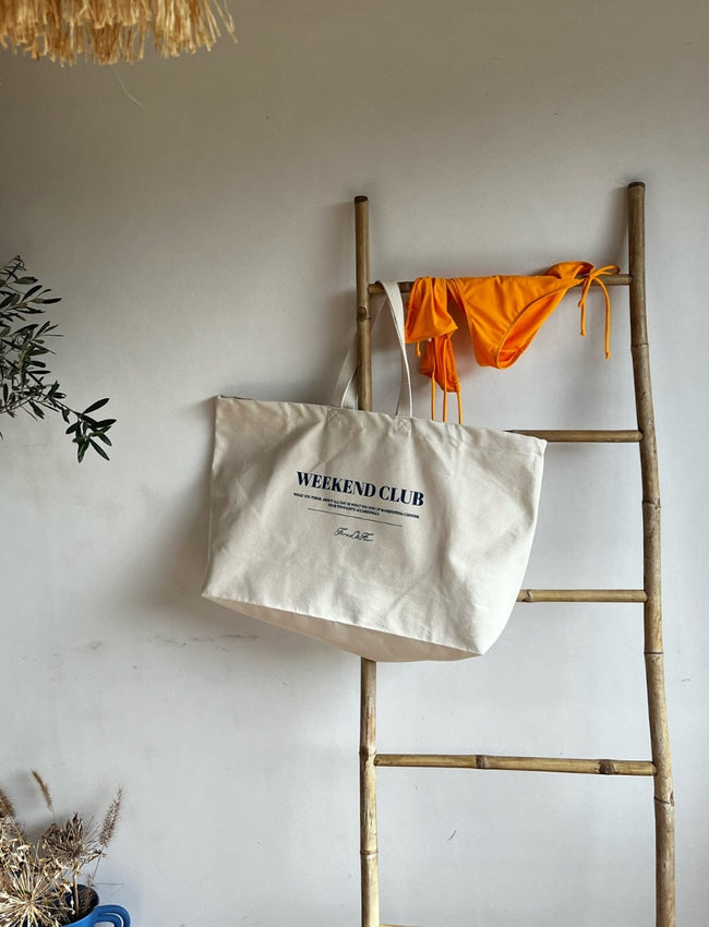 304 Tote Bag The Weekend Club Natural Oversized