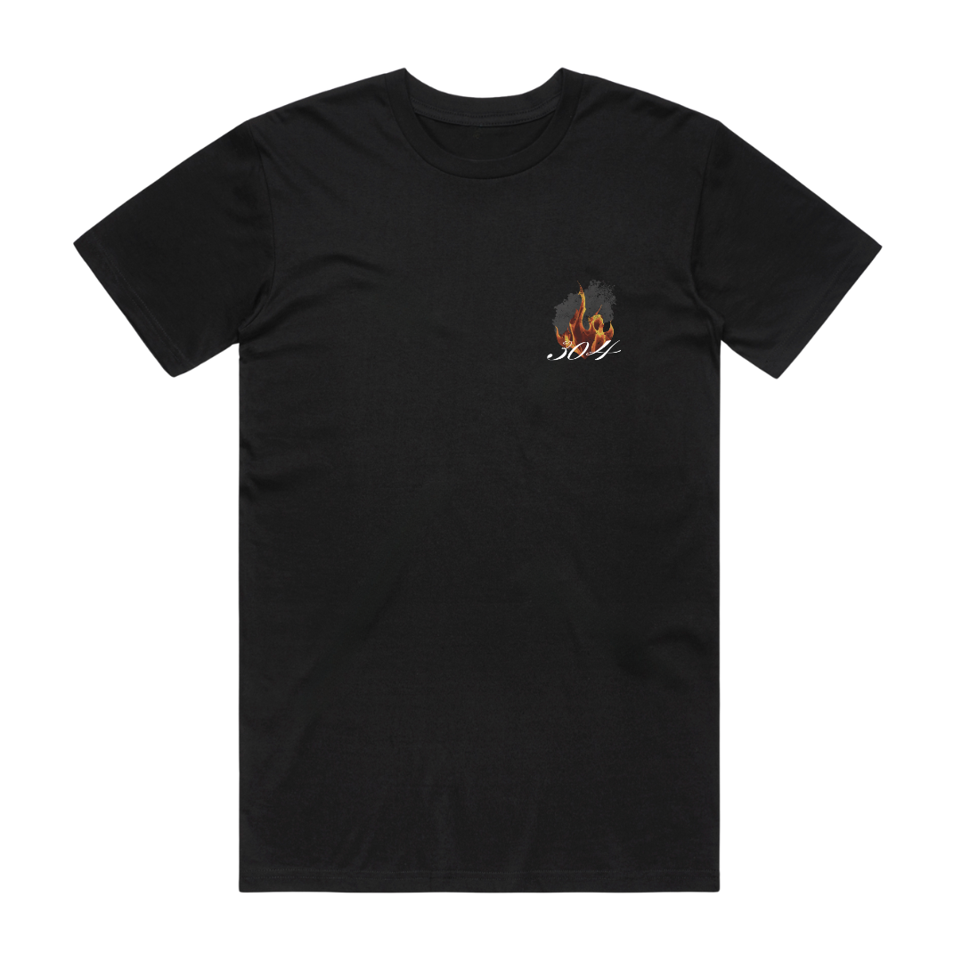 Embers Rise Heavy Faded T-Shirt Black