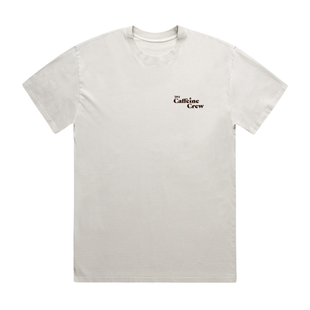Caffeine Crew Heavy Faded T-Shirt Bone