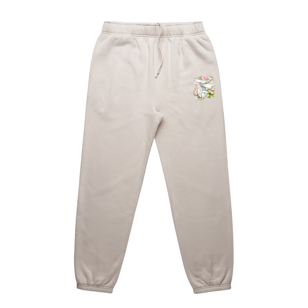 TOF Floral Joggers Bone