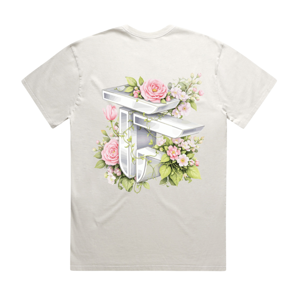 TOF Floral T-Shirt Faded Bone