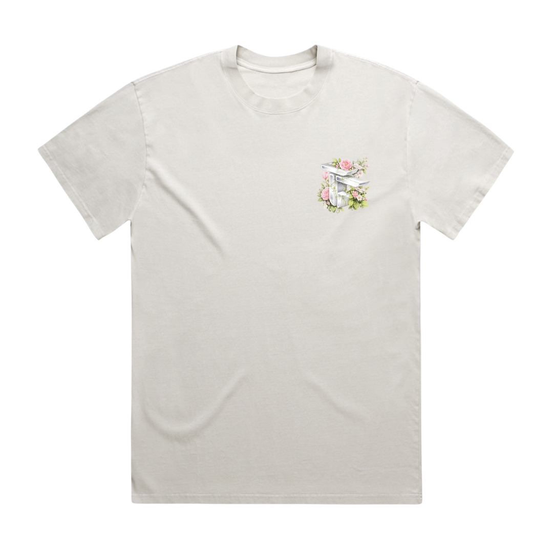 TOF Floral T-Shirt Faded Bone