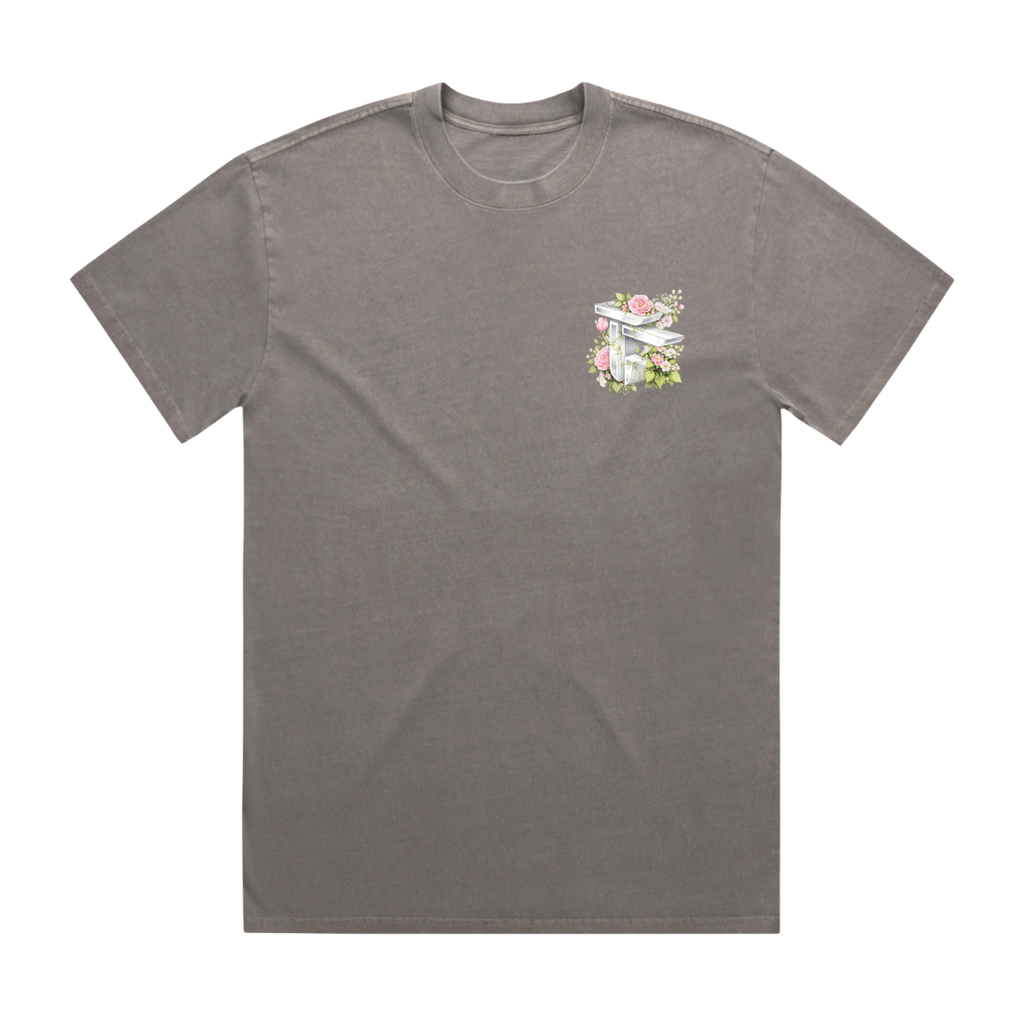 TOF Floral T-Shirt Faded Grey