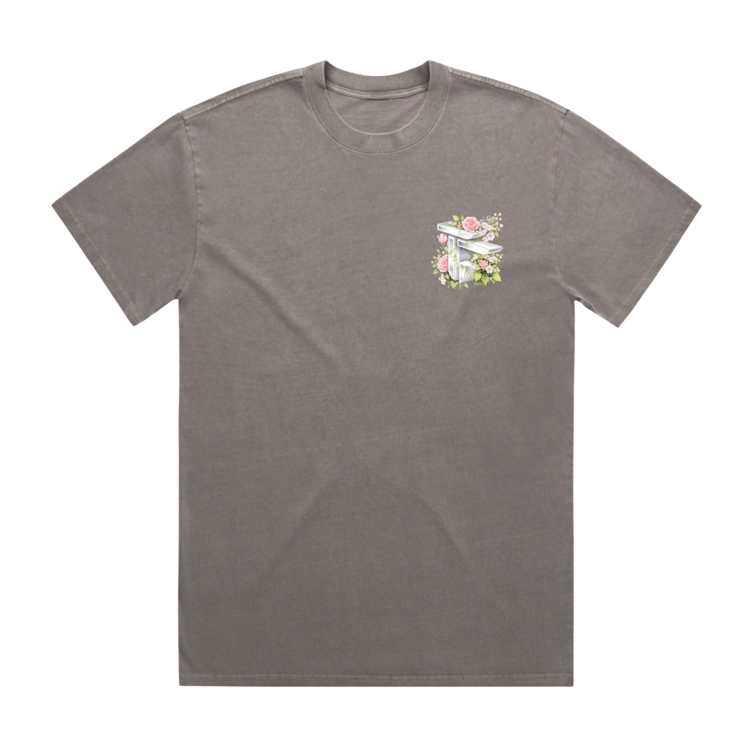TOF Floral T-Shirt Faded Grey