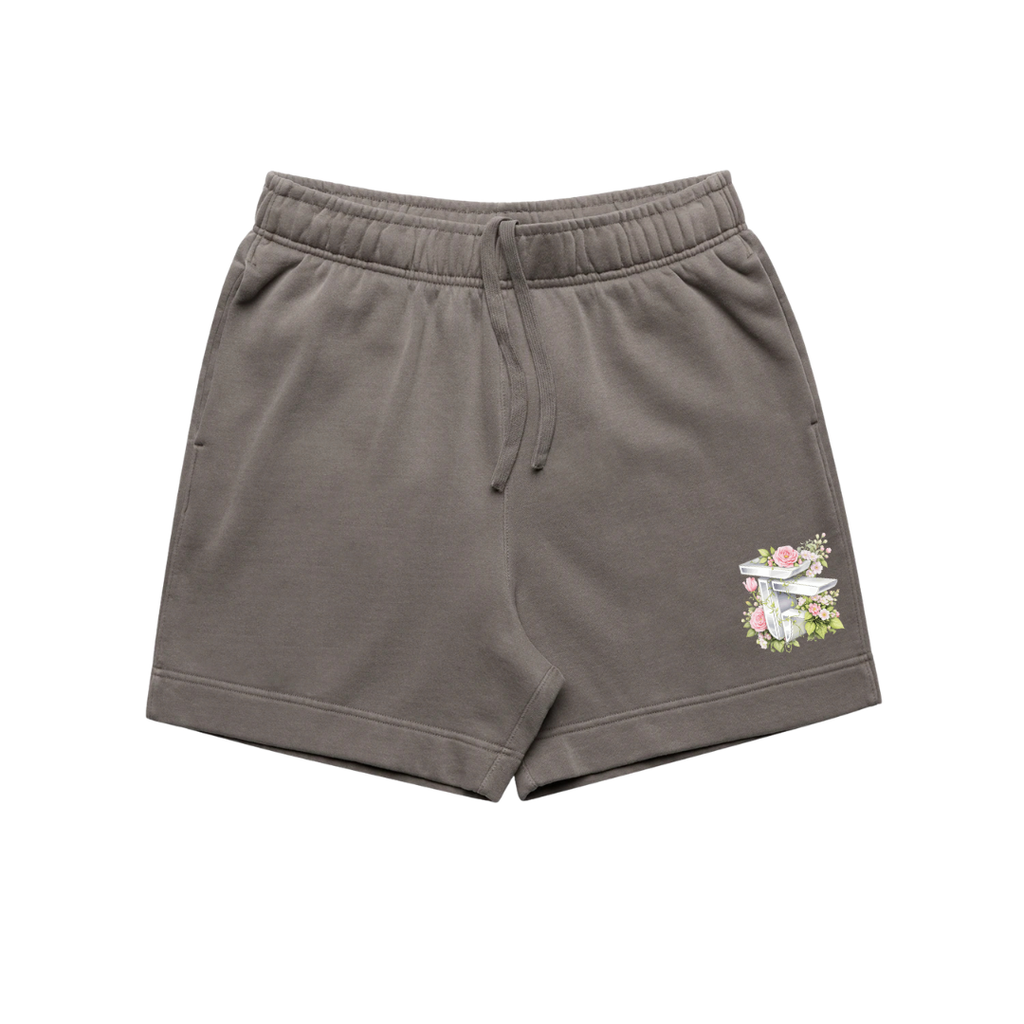 TOF Floral Shorts Faded Grey