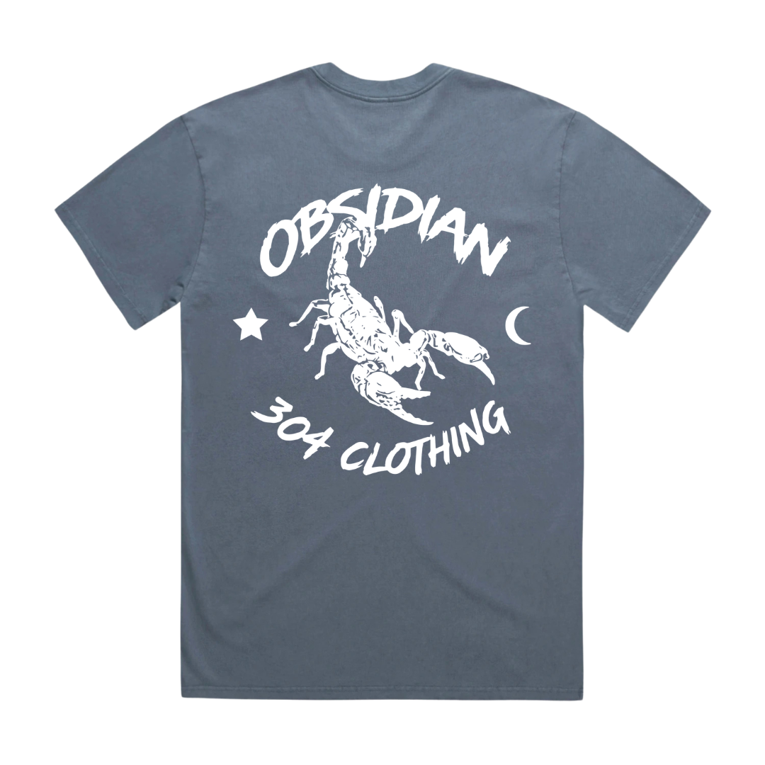 Obsidian T-Shirt Faded Indigo