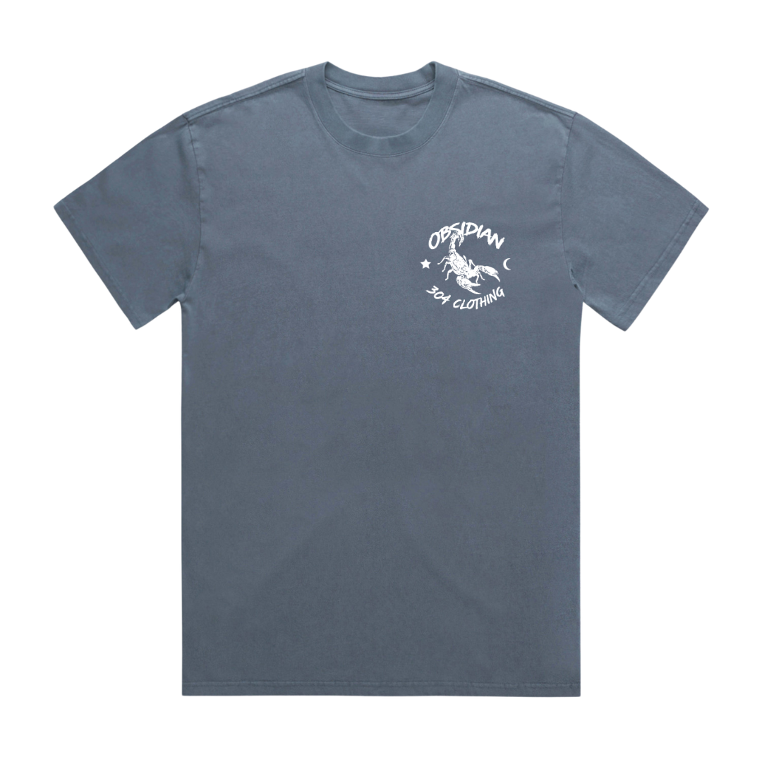 Obsidian T-Shirt Faded Indigo
