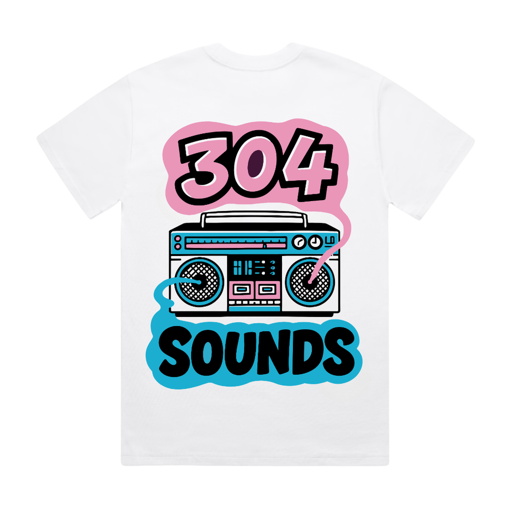 304 Sounds T-Shirt Faded White