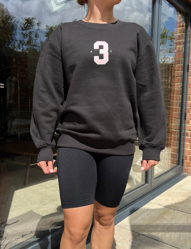 304 Womens College Sweatshirt Black