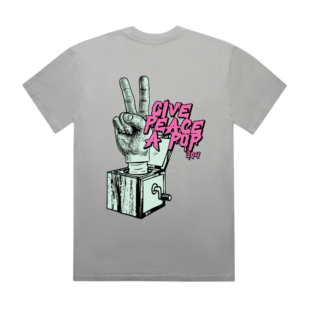 Give Peace a Pop Heavy Faded T-Shirt Storm