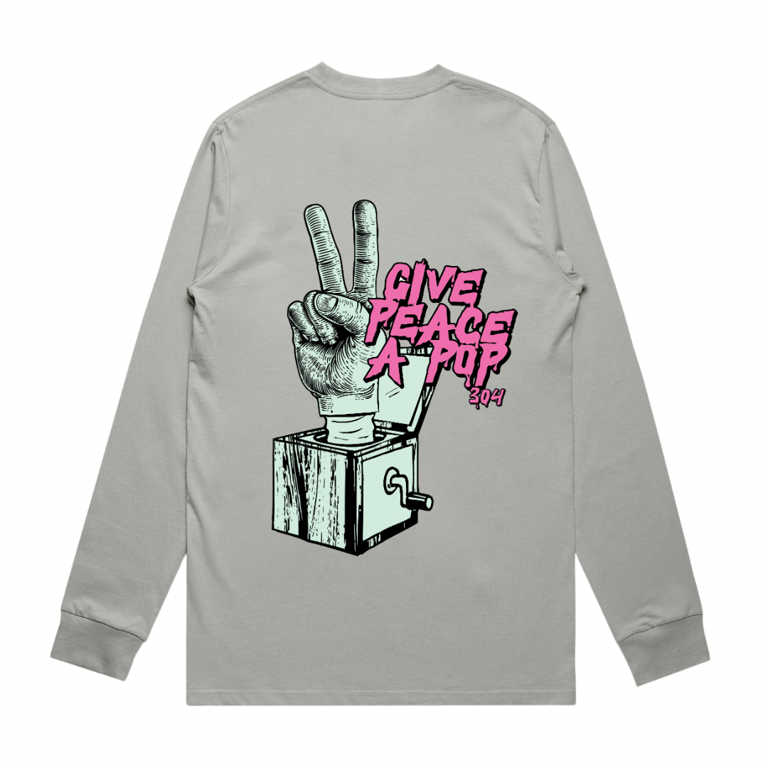 Give Peace a Pop Long Sleeve T-Shirt Storm