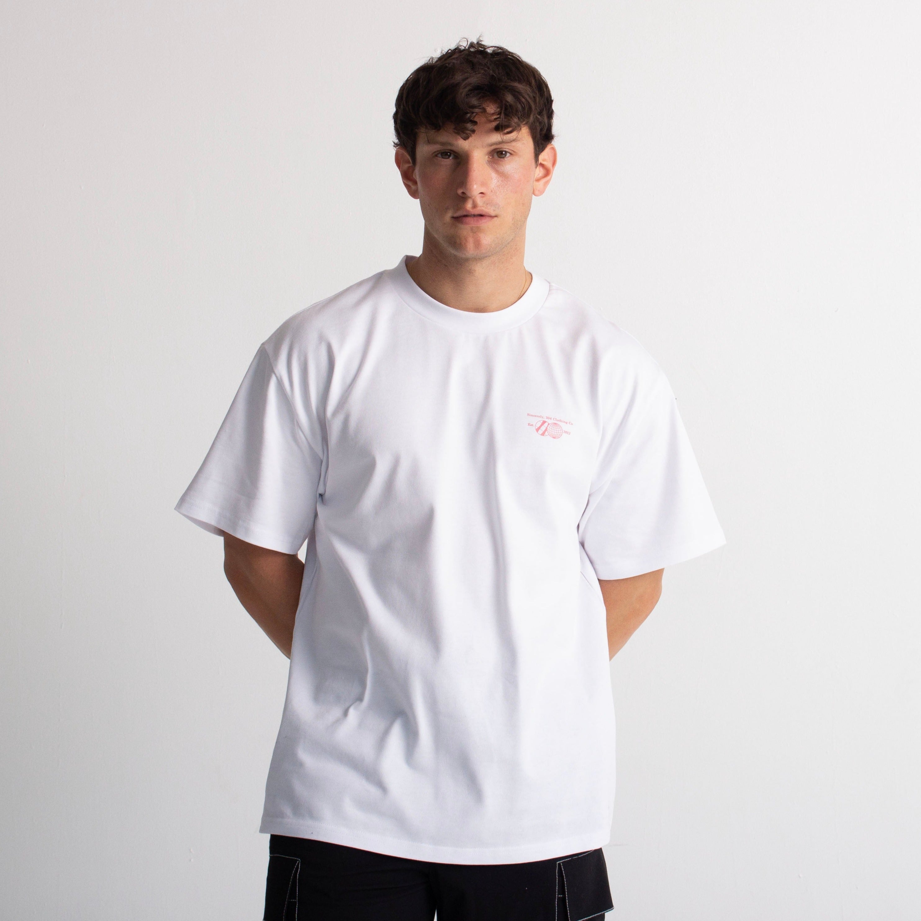 304 Mens Urban Skateboard T-shirt White