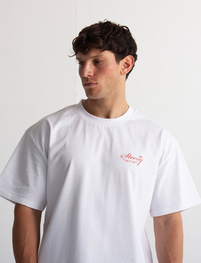 304 Mens Pizza T Shirt White