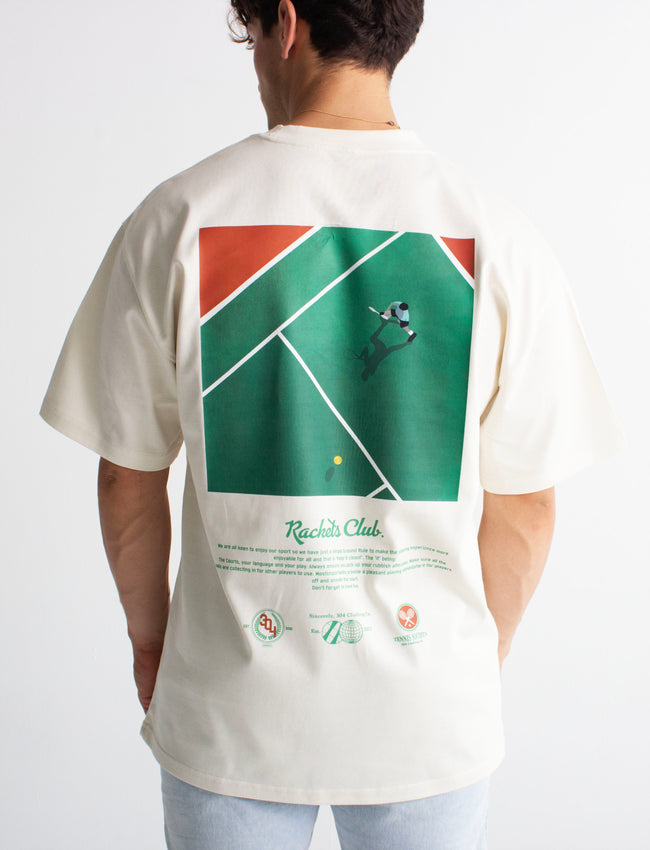 304 Mens Racket Club T-shirt Off White