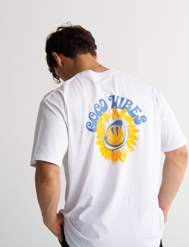 304 Mens Good Vibes T-shirt White