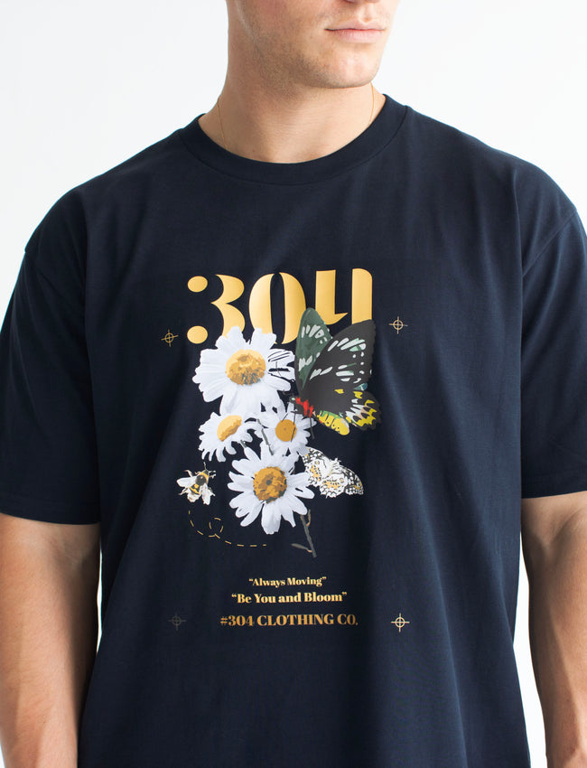 304 Mens Bee You T-shirt Navy