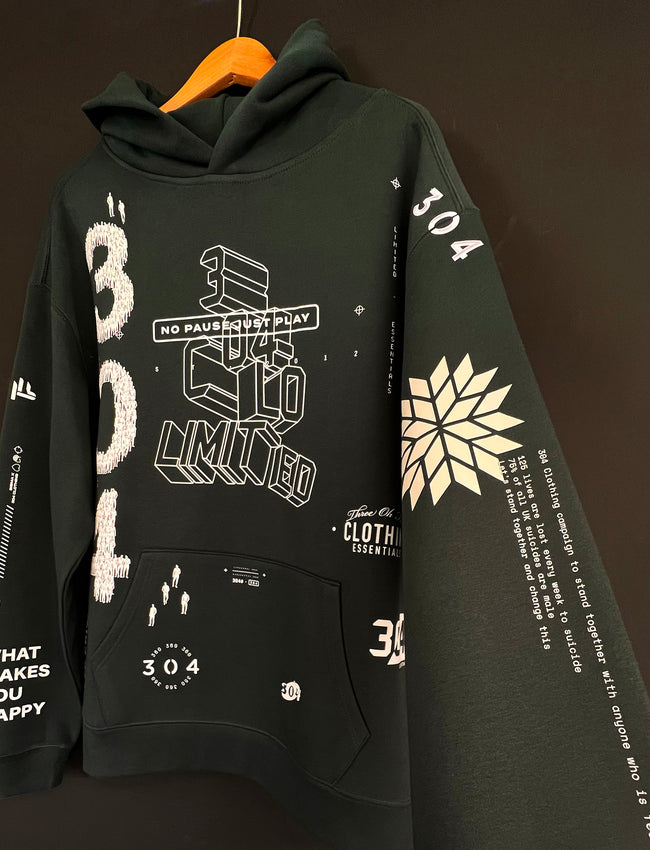304 Apex Hoodie Forest Green Oversized (only 5 units per size available)