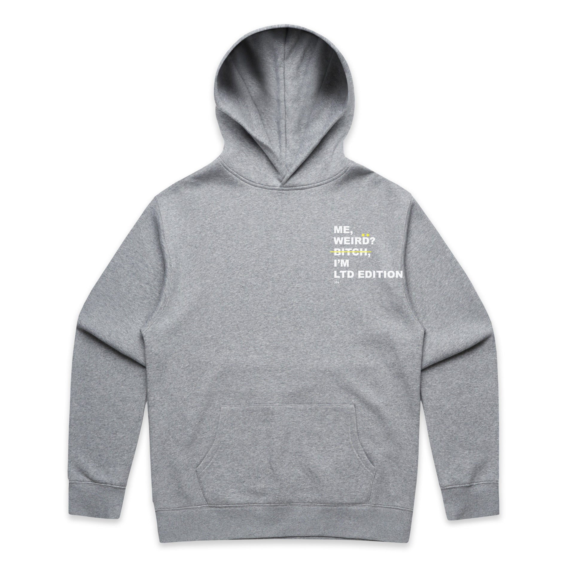 304 Womens | I'm Limited Edition Oversized Hoodie Heather Grey |