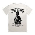 Survivor Heavy Faded T-Shirt Bone