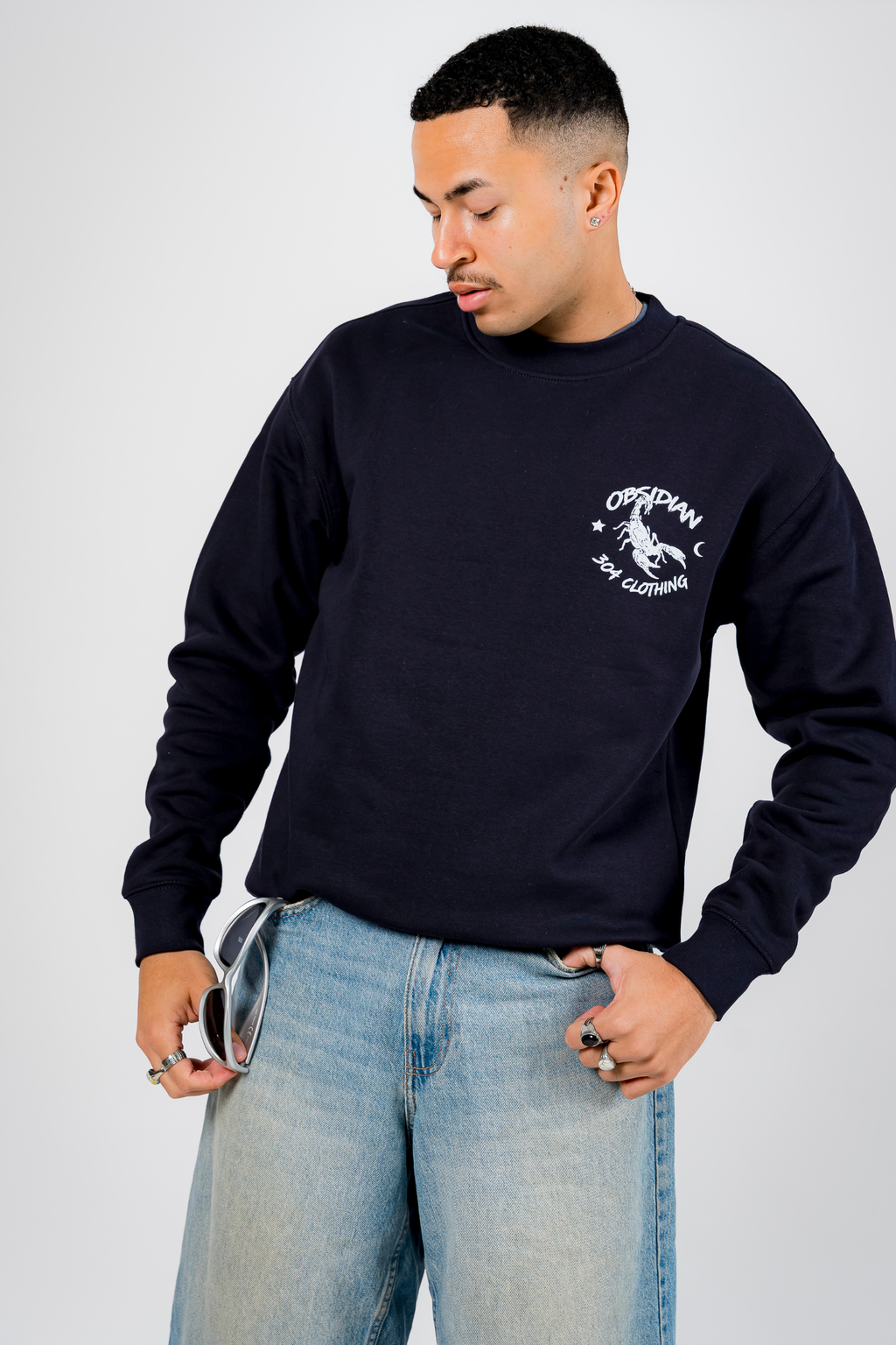 Obsidian Sweater Ink Blue