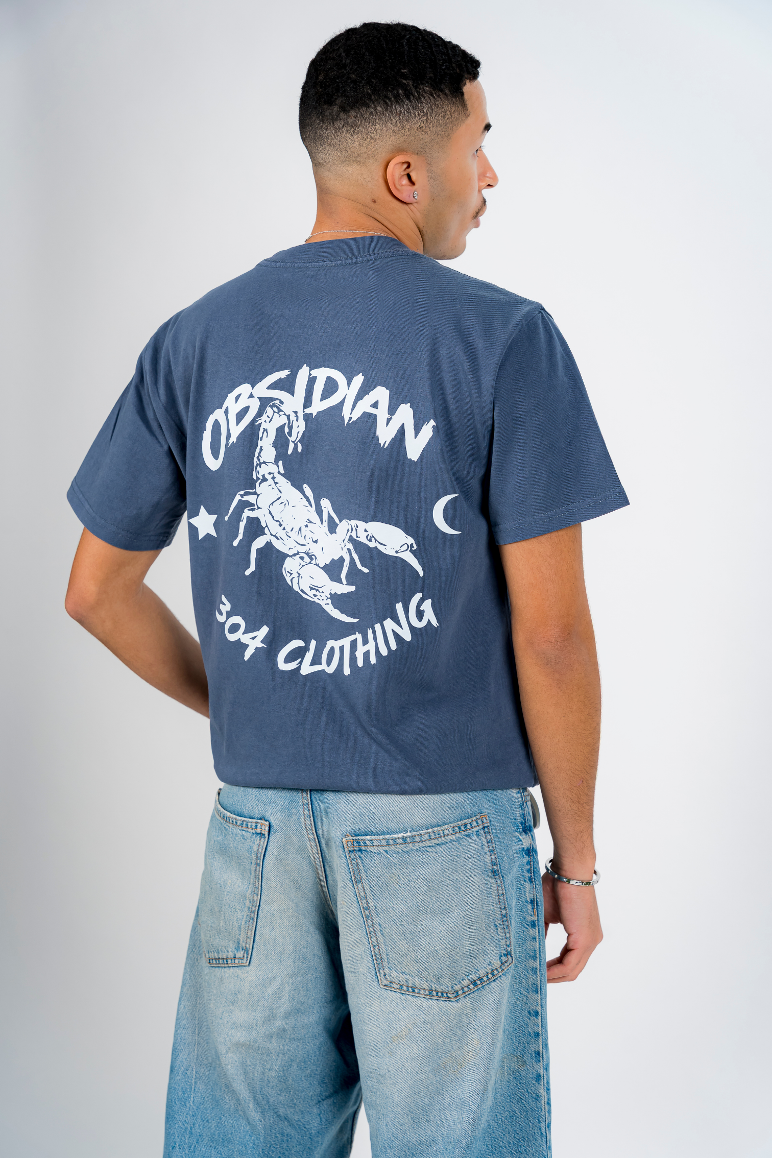 Obsidian T-Shirt Faded Indigo