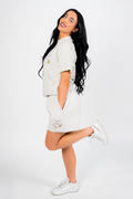TOF Floral Shorts Bone