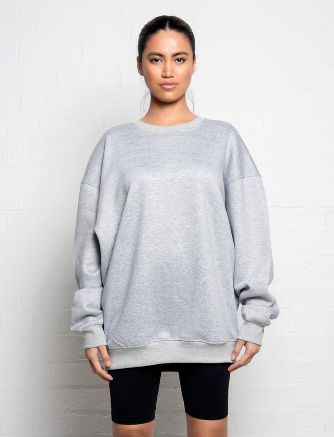 304 Womens Self Love Club 2.0 Sweatshirt Grey & Pink (Oversized)