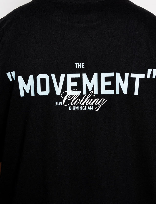 304 Mens Movement T-shirt Black (Oversized)