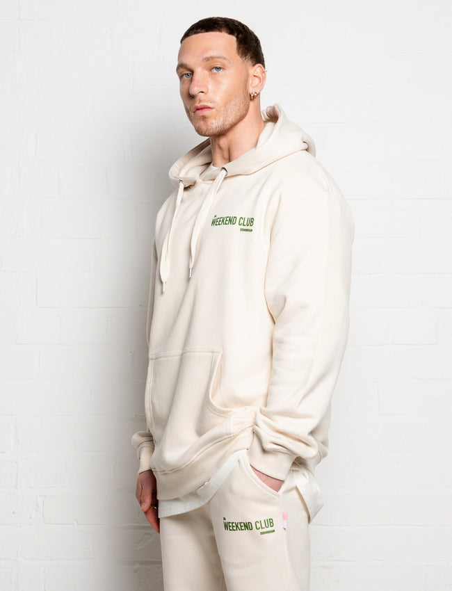 304 Mens The Weekend Club Hoodie Off White (oversized)