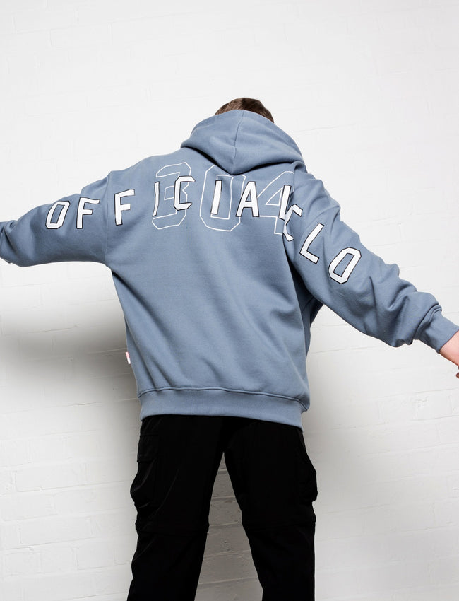 304 Mens Official Hoodie Dusty Blue (oversized)