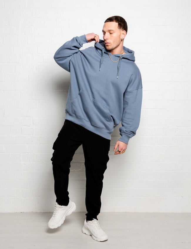 304 Mens Mono Official Hoodie Dusty Blue (oversized)