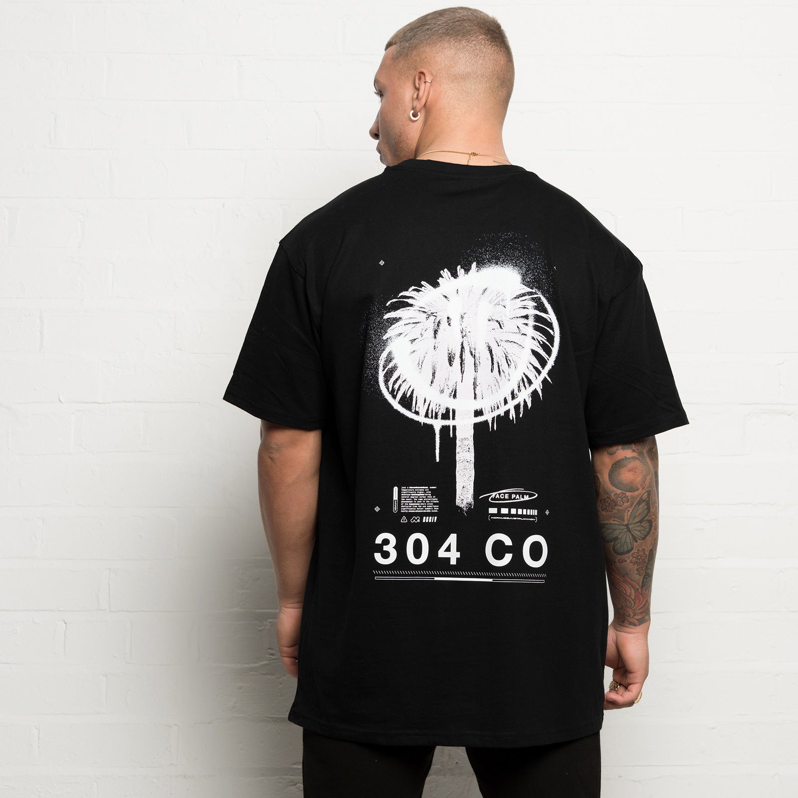 304 Clothing | Face Palm T-shirt | Black & Pink | 