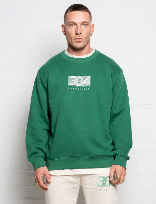 304 Mens Classic Essentials Sweatshirt Moss Green