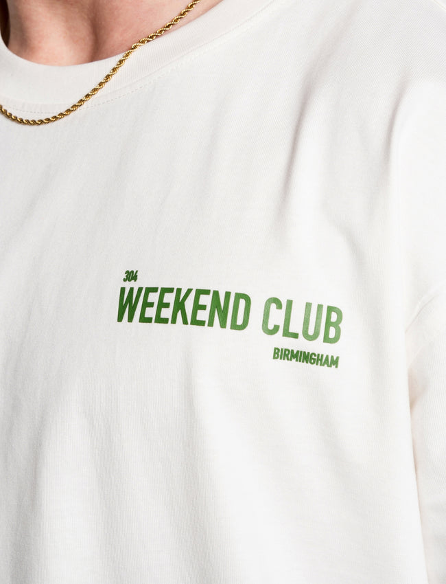 304 Mens The Weekend Club T-shirt Ivory (Oversized)